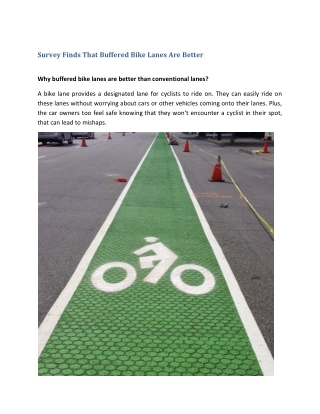 Survey Finds That Buffered Bike Lanes Are Better