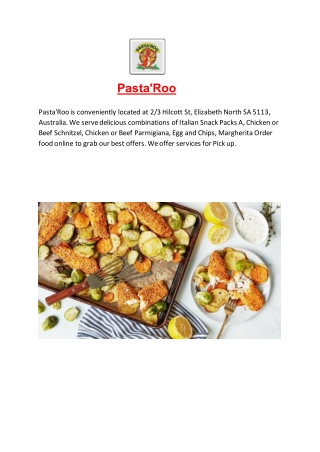 15% Off - Pasta'Roo-Elizabeth South - Order Food Online