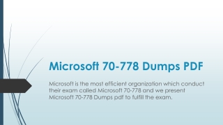 100% Success Guaranteed with Microsoft 70-778 Exam Dumps