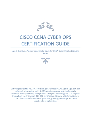 Latest Questions Answers for CISCO CCNA Cyber Ops Certification