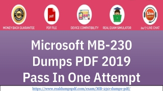 Microsoft MB-230 Dumps Pdf Institution Is A Way Of Perfection