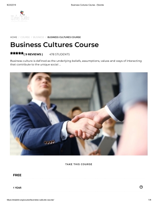 Business Cultures Course - Edukite