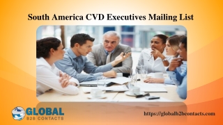 South America CVD Executives Mailing List