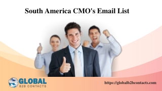 South America CMO's Email List