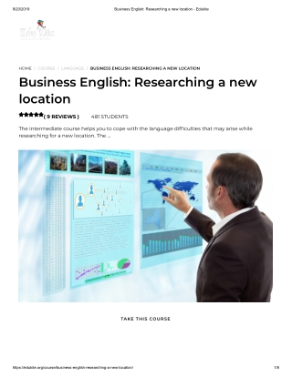 Business English_ Researching a new location - Edukite