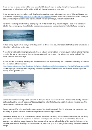 It's Simple To Discover Hobbies Using This Report