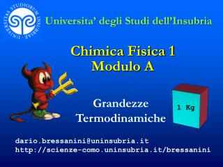 Chimica Fisica 1 Modulo A