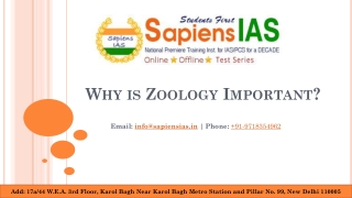 Why Choose Zoology Optional for UPSC IAS and IFoS Mains Exam