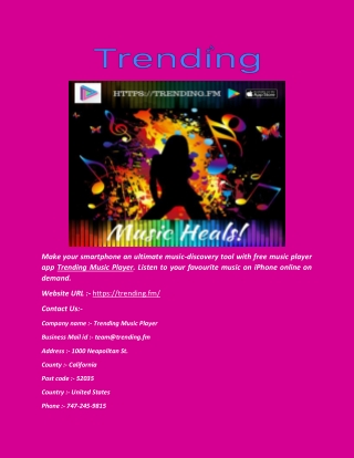 trending.fm - Best Free Music Download App