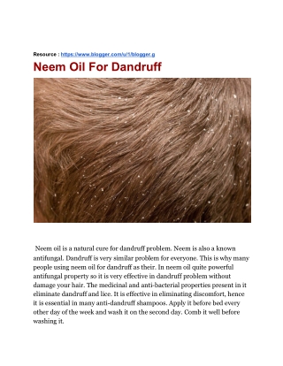 Neem oil for lice