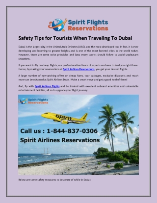 Safety Tips for Tourists When Traveling To Dubai