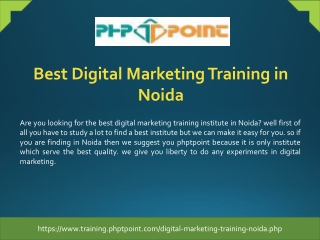 Best Digital Marketing Training in Noida