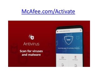 McAfee.com/Activate | Activate McAfee - www.mcafee.com/activateMcAfee is software which identifies and prevents malware