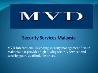 Security Services Malaysia