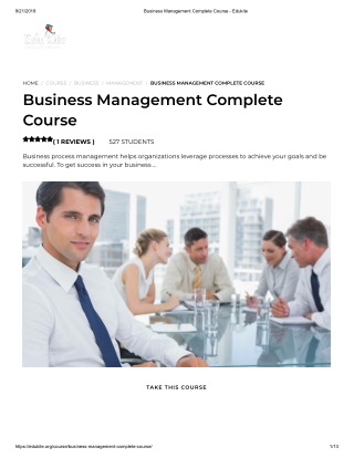 Business Management Complete Course - Edukite