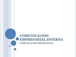 COMUNICACION EMPRESARIAL INTERNA