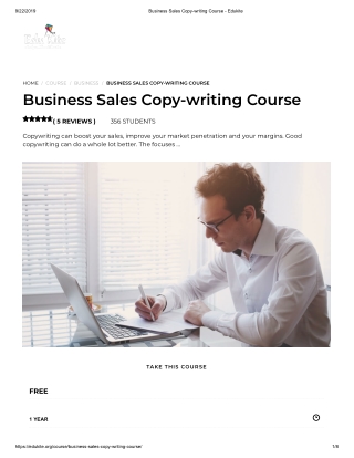 Business Sales Copy-writing Course - Edukite