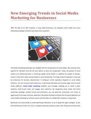 New Emerging Trends in Social Media Marketing for Businesses