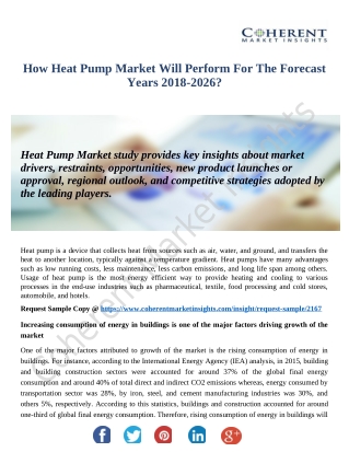 Heat Pump Market Size, Product Type, Top Manufacturers, Production, Revenue, Share & Forecast