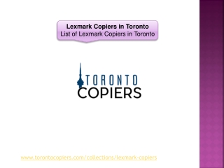 Lexmark Copiers in Toronto