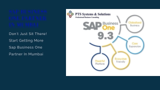 Don't Just Sit There! Start Getting More Sap Business One Partner In Mumbai