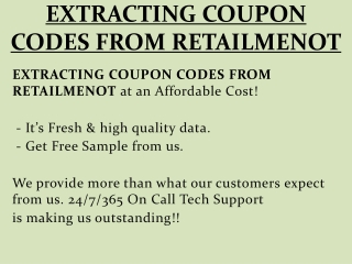 EXTRACTING COUPON CODES FROM RETAILMENOT