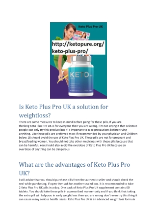 Keto Plus Pro UK