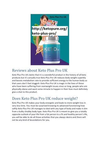 Keto Plus Pro UK