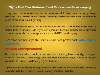 Signs That Your Business Need Professional Bookkeeping