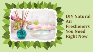 Natural DIY Air Freshener Ideas