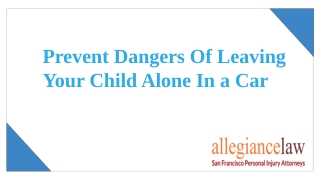 Prevent Dangers Of Leaving Your Child Alone In a Car