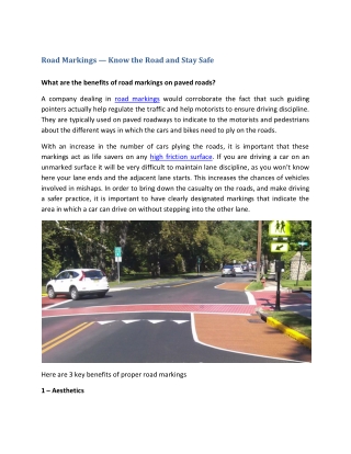 Road Markings — Know the Road and Stay Safe