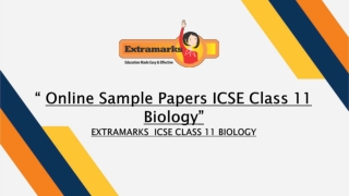 Online Sample Papers ICSE Class 11 Biology