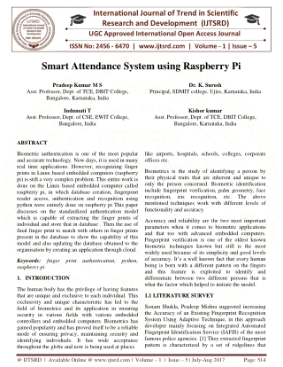 Smart Attendance System using Raspberry Pi