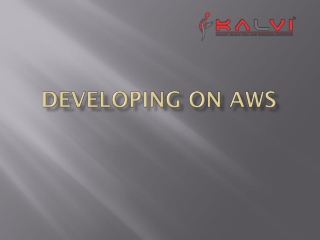 Developing on AWS