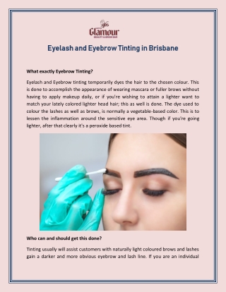 Beauty Salon Eyebrow Tinting in Brisbane