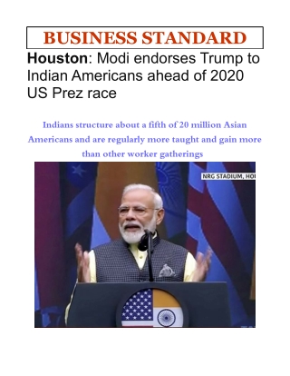 Houston modi endorses trump to indian americans ahead of 2020 us prez race