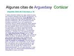 Algunas citas de Arguedas y Cort zar