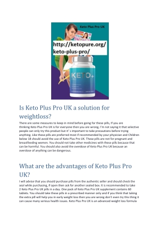 Keto Plus Pro UK