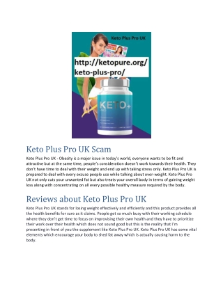 Keto Plus Pro UK