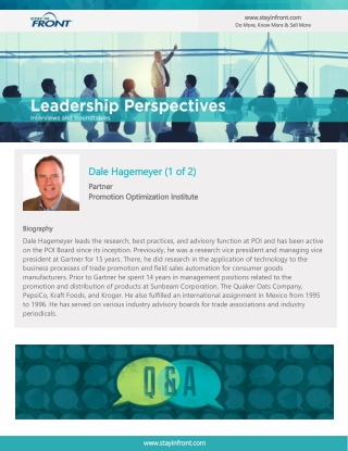 StayinFront Leadership Perspective Roundtable Interview with Dale Hagemeyer- 1 of 2
