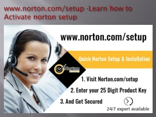 www.norton.com/setup -Learn how to Activate norton setup