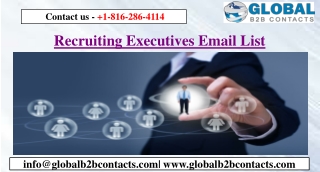 Recruiting Executives Email List