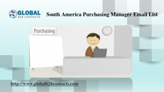 South America Purchasing Manager Email List