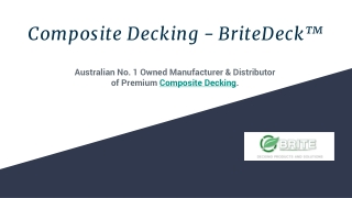 Composite Decking - BriteDeck™