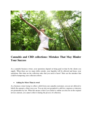 Cannabis and CBD collections: Mistakes That May Hinder Your Success