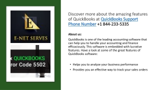 Discover more about the amazing features of QuickBooks at QuickBooks Support Phone Number 1 844-233-5335