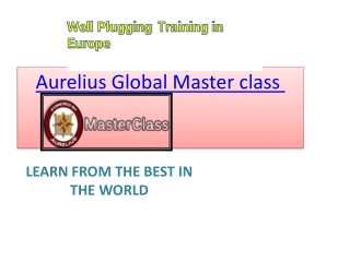 Well Plugging Training In Europe