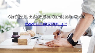 Certificate Attestation in Kochi