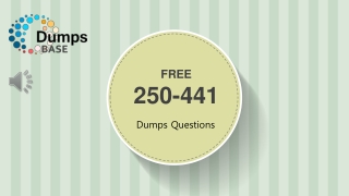 Real Symantec SCS 250-441 Exam Dumps V8.02